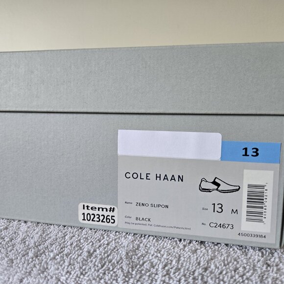 Cole Haan Men's Shoes Size 13 Zeno Slip-on Black Leather New in Box - Picture 2 of 2